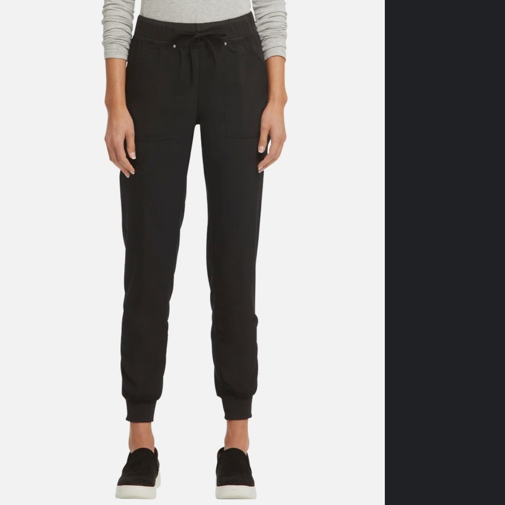 Scrubstar Women’s Ultimate Stretch Twill Yoga Drawstring Scrub Joggers Black